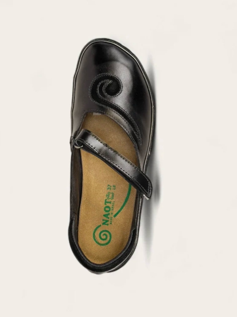 Naot Matai Black Leather Mary Jane Flats women’s 10